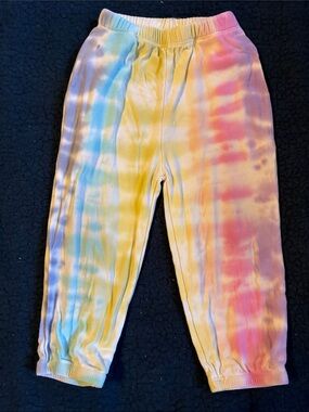 Fairwell Kids Pastel Tie-Dye Joggers - Blue, Yellow, Pink
